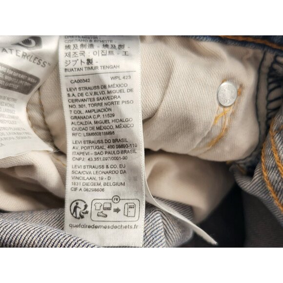 Levis 502 Jeans Mens 38x32 Blue‎ Stretch Denim Tapered Fit Waterless New Tags - Picture 9 of 10